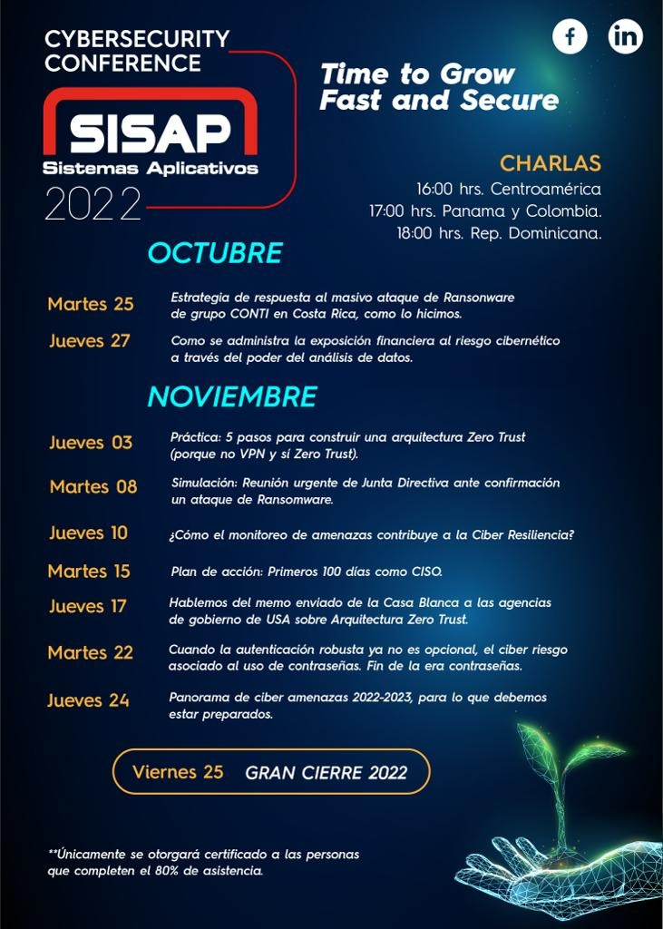 Cybersecurity Conference SISAP 2022