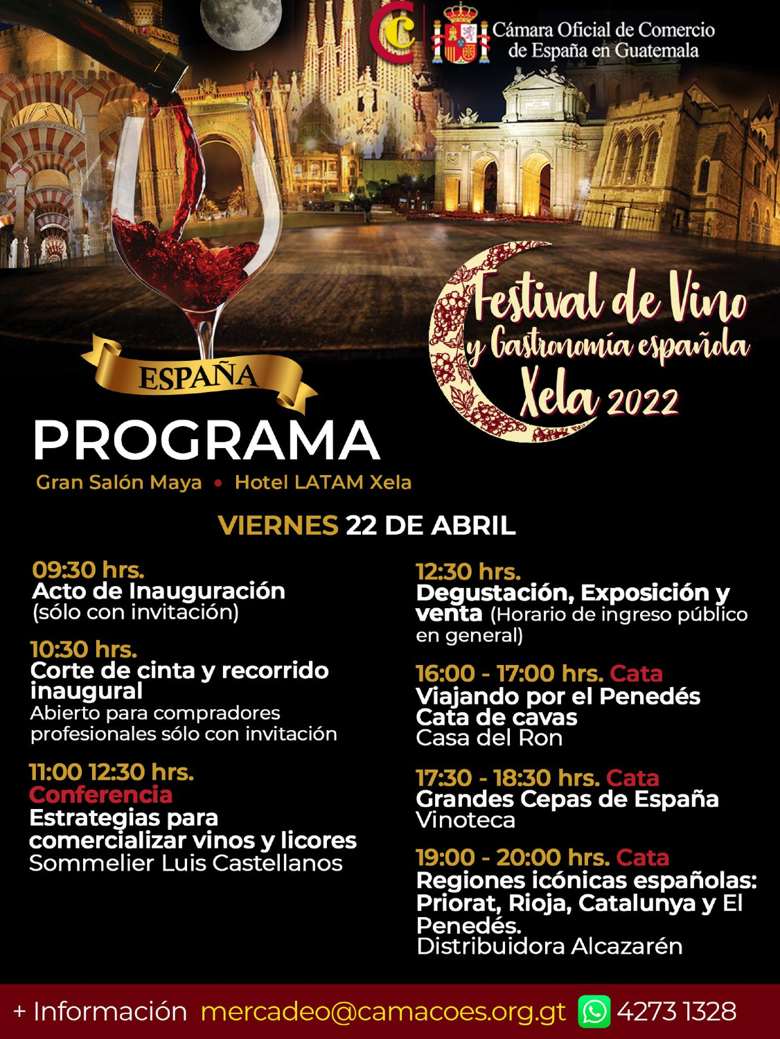 PRIMER FESTIVAL DE VINO Y GASTRONOMÍA ESPAÑOLA EN QUETZALTENANGO
