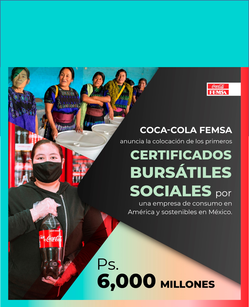 Coca-Cola FEMSA anuncia exitosa colocación de los primeros Certificados Bursátiles sociales 