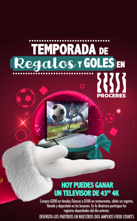 En Centro Comercial Próceres llegó la Temporada de Regalos y Goles