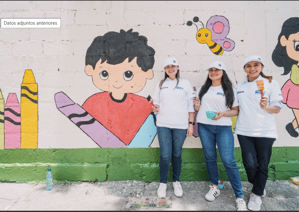 Voluntarios Bam se unen para pintar sonrisas y transformar espacios