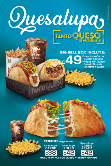 Tanto queso es inolvidable con la QUESALUPA de Taco Bell