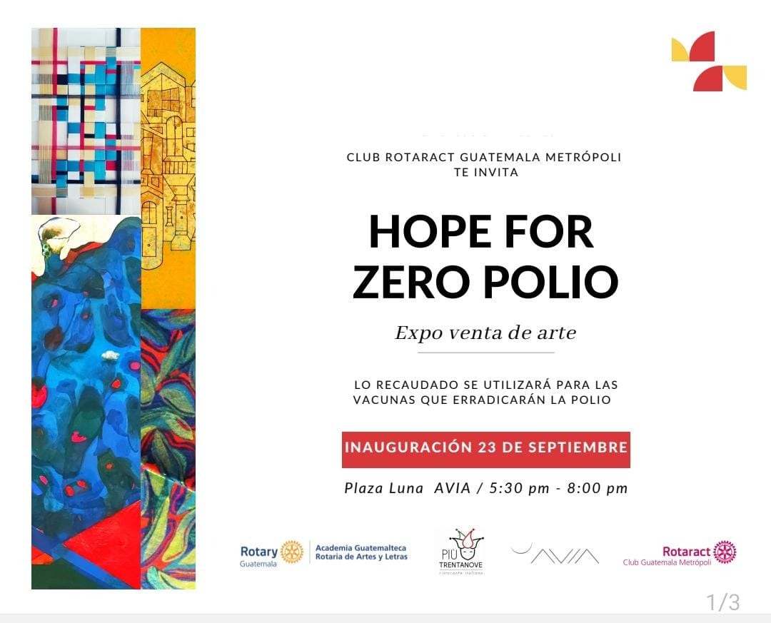 INAUGURARÁN EXPO VENTA DE ARTE “HOPE FOR ZERO POLIO”